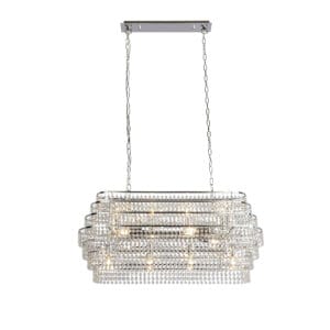 Searchlight Rene 12Lt Ceiling Pendant Chrome & Crystal