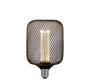 Searchlight Wire Mesh Effect Drum Lamp Black Metal (4.5W 4000K)
