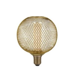 Searchlight Wire Mesh Effect Globe Lamp Gold Metal (4.5W 4000K)