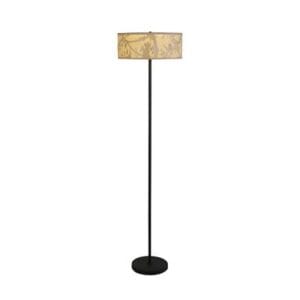 Searchlight Isla 3Lt Floor Lamp Recycled Paper Shade and Black Metal