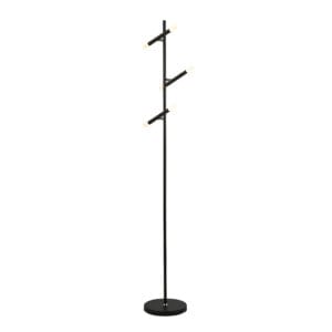 Searchlight Wands 3Lt LED Floor Lamp Black Metal & Acrylic