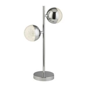 Searchlight Marbles Table Lamp Chrome Metal & Crystal Sand