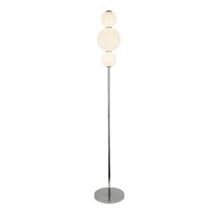 Searchlight Snowball 3Lt Floor Lamp Chrome Metal & Opal Glass