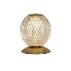 Searchlight Allure Table Lamp Satin Brass Metal & Clear Acrylic