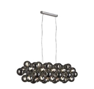 Searchlight Berry 25Lt Bar Pendant Chrome Metal & Smoked Glass