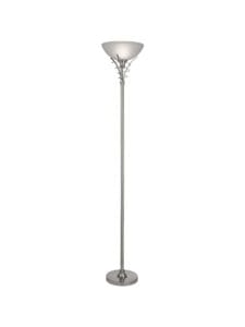 Searchlight Linea Uplighter Floor Lamp Satin Silver & Acid Glass