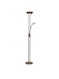 Searchlight Mother & Child Floor Lamp Antique Brass Metal & Glass