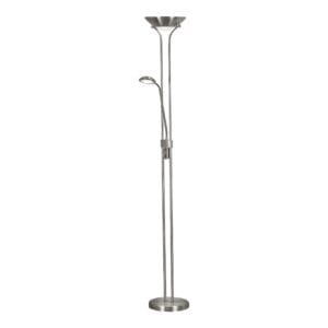 Searchlight Mother & Child Floor Lamp Satin Silver Metal & Glass