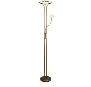 Searchlight Mother & Child Floor Lamp Satin Brass Metal