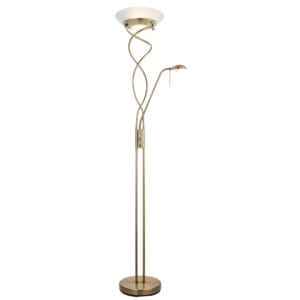 Endon Monaco Mother & Child 230W & 33W Floor Light (Antique Brass)