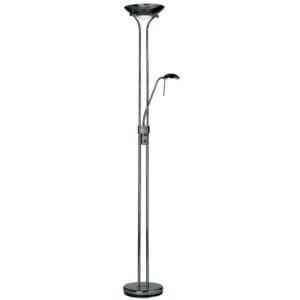 Endon Rome Mother & Child 230W & 33W Floor Lamp (Black Chrome)