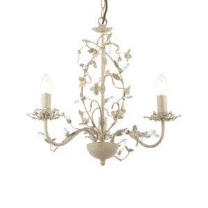 Endon Lullaby 3lt Pendant (Cream Brushed Gold)