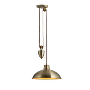Endon Polka Rise & Fall Pendant (Antique Brass)
