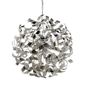 Searchlight Curls 6Lt Pendant Chrome Metal