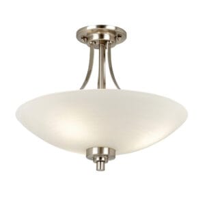 Endon Welles 3lt Semi Flush Ceiling Light ( Chrome)