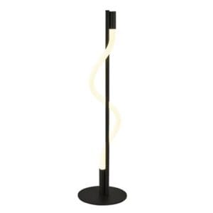 Searchlight Serpent Table Lamp Black Metal & Opal Tube