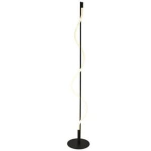 Searchlight Serpent Floor Lamp Black Metal & Opal Tube