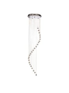Searchlight Hallway 5Lt MultiDrop Pendant Chrome Metal & Clear Crystal