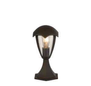 Searchlight Bluebell Outdoor Post Grey Metal & Clear Polycarb