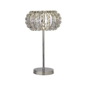 Searchlight Marylin Table Lamp Chrome Crystal Glass & Sand Diffuser