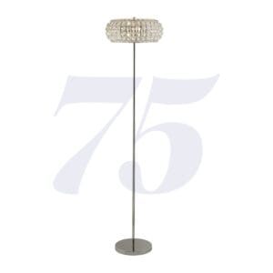 Searchlight Marylin 3LT Floor Lamp Chrome Crystal Glass & Sand