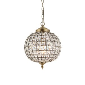 Endon Tanaro 1lt Pendant (Antique Brass)