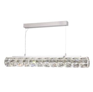 Searchlight Remy LED Pendant Chrome & Clear Crystal Trim