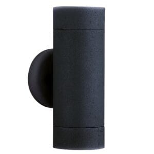 Searchlight Metro Outdoor Wall Light Silk Black Metal & Glass