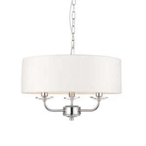Endon Nixon 3 Light Ceiling Pendant (Bright Nickel)