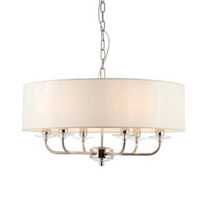 Endon Nixon 6 Light Ceiling Pendant (Bright Nickel)