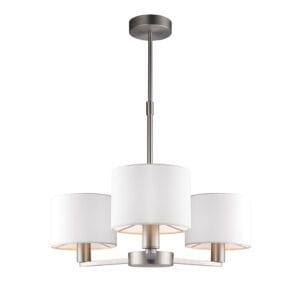 Endon Daley 3 Light Ceiling Pendant (Matt Nickel)