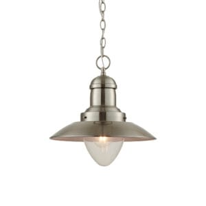 Endon Mendip Single Ceiling Pendant ( Nickel)
