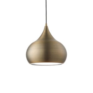 Endon Brosnan 1lt 18W LED Pendant (Matt Antique Brass)