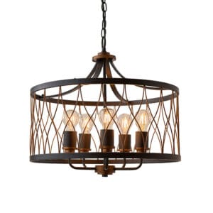 Endon Heston 5lt Pendant (Matt Black)