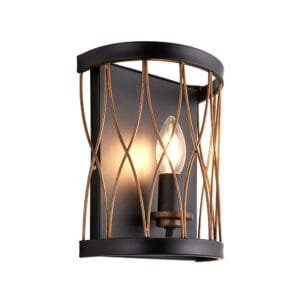 Endon Heston 1lt Wall Light (Matt Black)