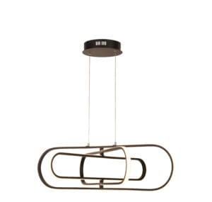 Searchlight Clip Pendant Black Metal