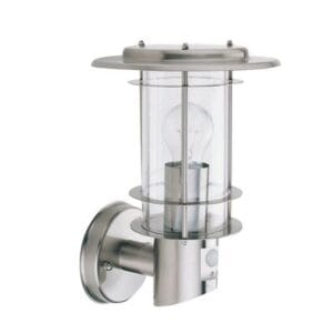 Searchlight Edgeware Outdoor Wall Light Sensor Stainless Steel IP44