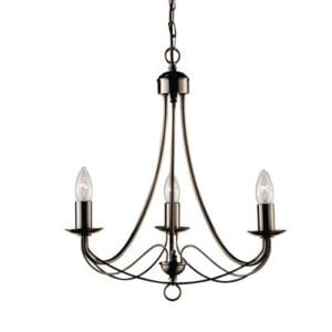 Searchlight Maypole 3Lt Pendant Antique Brass Metal