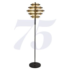 Searchlight Hive 5Lt Floor Lamp Black Metal & Gold Leaf