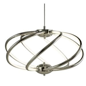 Searchlight Magic 7Lt Pendant Chrome Metal & Opal Acrylic