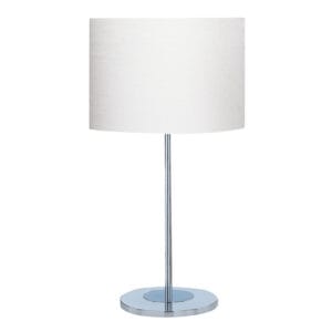 Searchlight Carter Table Lamp Chrome Base & Fabric Shade