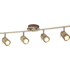 Searchlight Samson 4Lt Split Bar Spotlight Antique Brass Metal