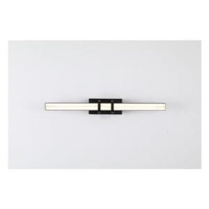 Searchlight Parma LED Wall Light Matt Black Metal & Clear Glass