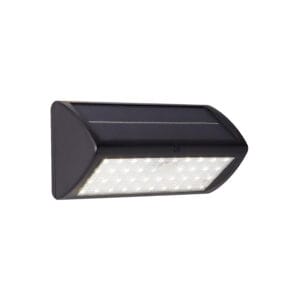 Searchlight Solar Outdoor Wall Light Black Metal & White Polycarbonate