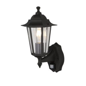 Searchlight Alex Outdoor Wall Light Black Metal & Glass
