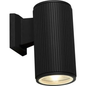 Searchlight Hamburg Outdoor Wall Light Black Metal & Glass