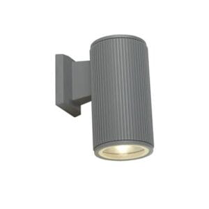 Searchlight Hamburg Outdoor Wall Light Grey Metal & Clear Glass