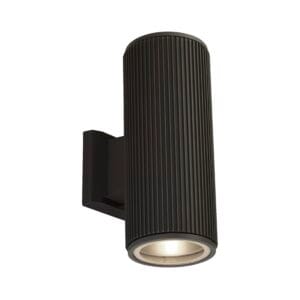 Searchlight Hamburg Outdoor Wall Light Black Metal & Glass