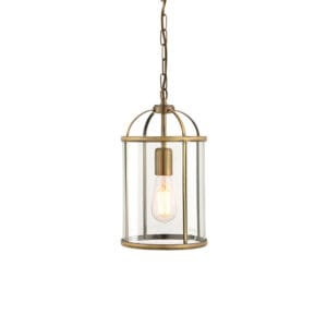 Endon Lambeth 1lt Pendant (Antique Brass)