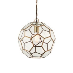Endon Miele 1lt Pendant (Antique Brass)